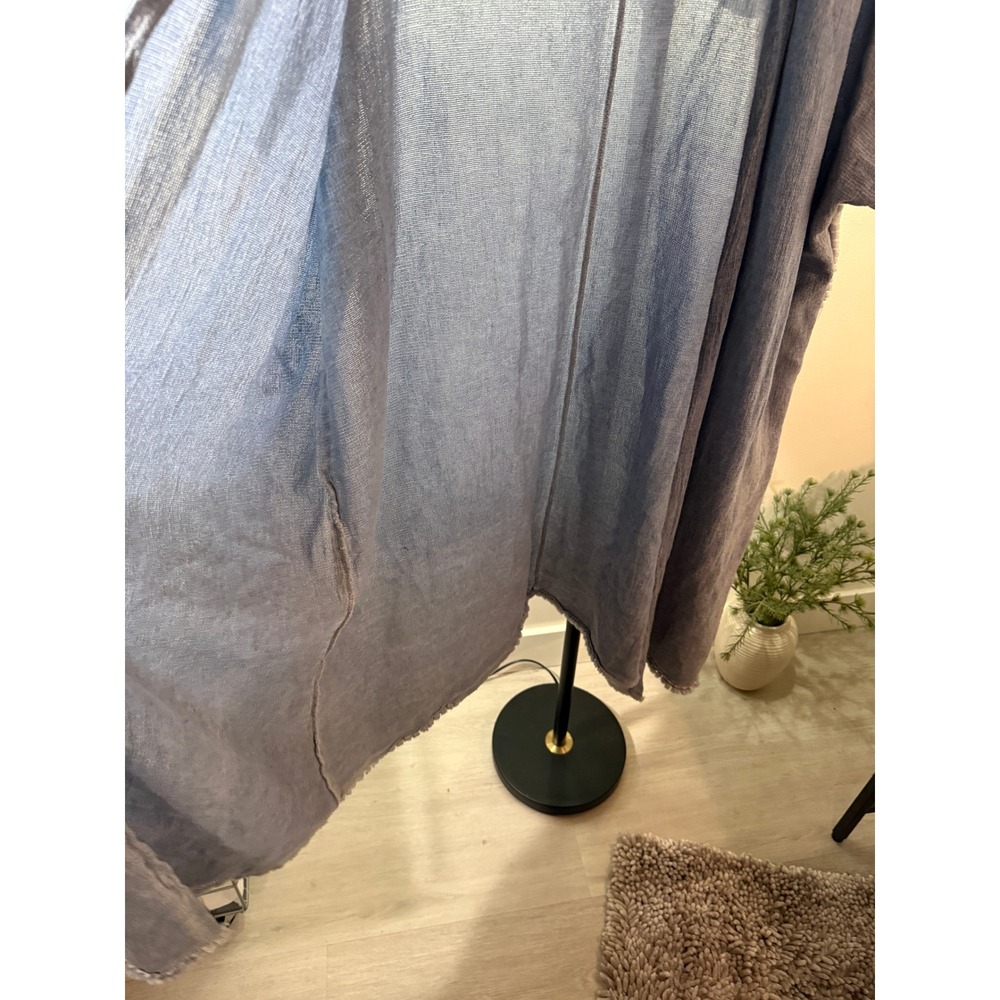Colette spa shrug italian vacation slow fashion sustainable blue luxe OS euc - Picture 5 of 7